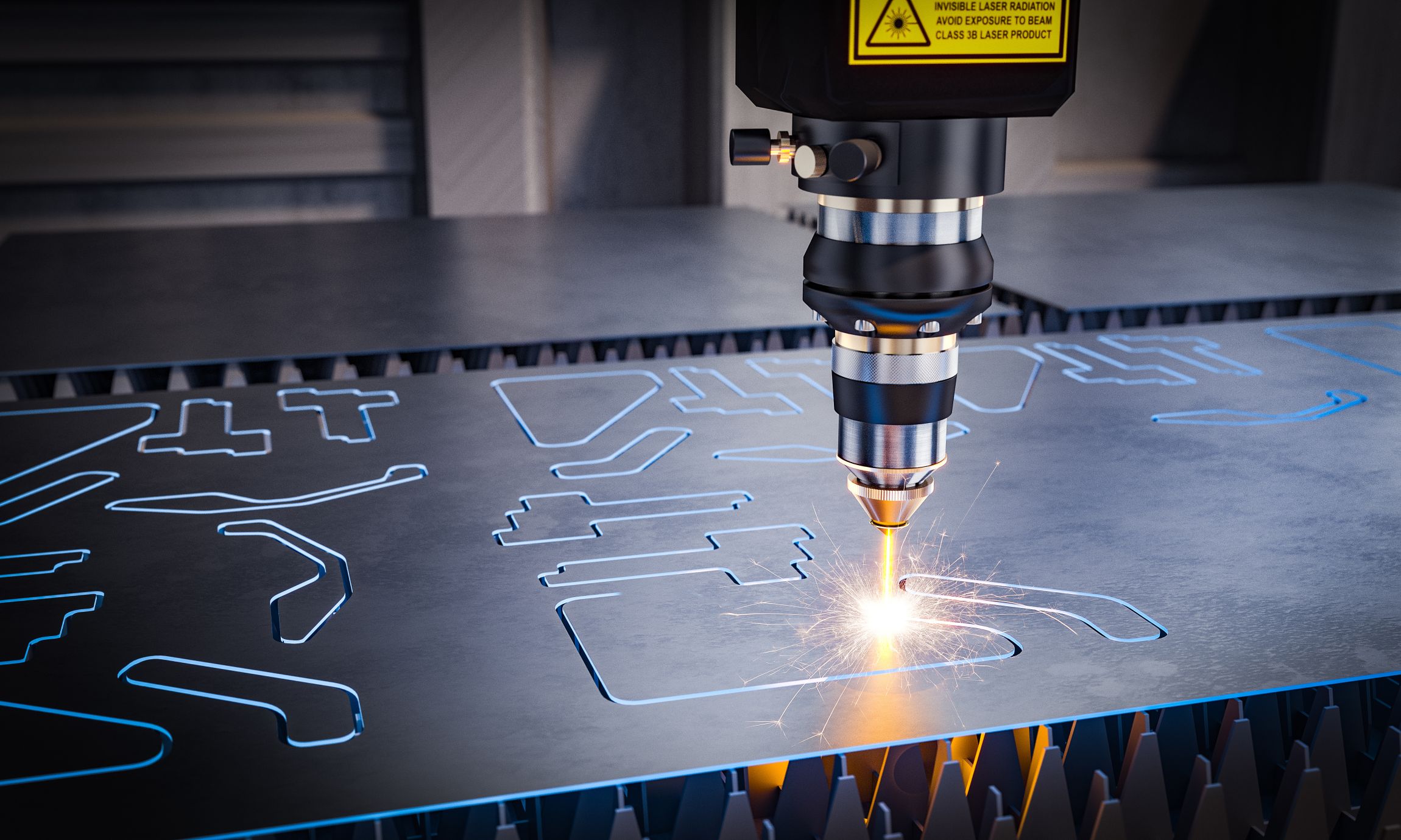 Laser Cutting Machine on Metal